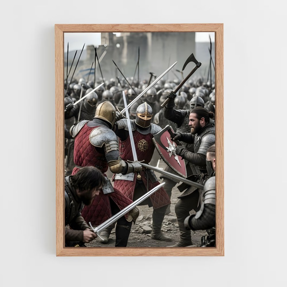 Poster La Lutte des Chevaliers – affiche Buhurt (vue 4)